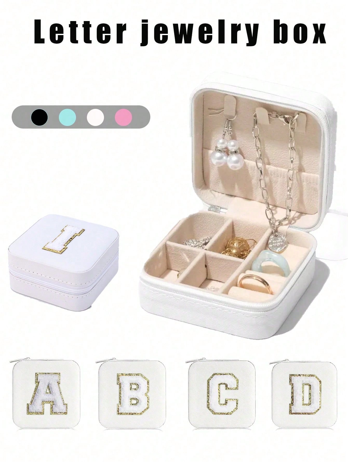 Personalized A-Z Travel Jewelry Box