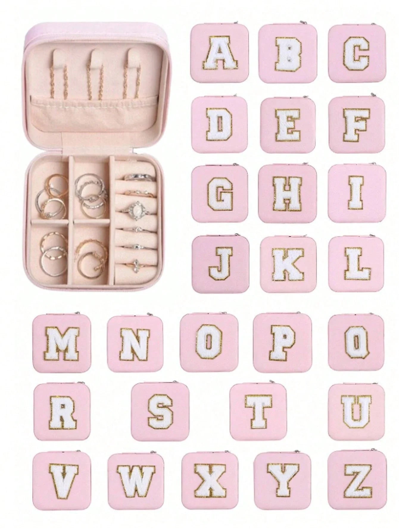 Personalized A-Z Travel Jewelry Box