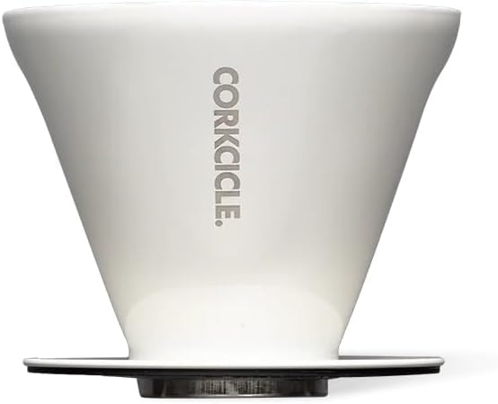 Corkcicle Pour Over - Pour Over Coffee Maker for Your Home - Insulated Stainless Steel - BPA Free - Easy to Clean - Non-Slip Silicone Base - Fits Any Mug - Tool for a Home Barista - Oat Milk