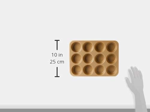 Nordic Ware Naturals Aluminum NonStick Muffin Pan, Twelve 2.75 Inch Cups