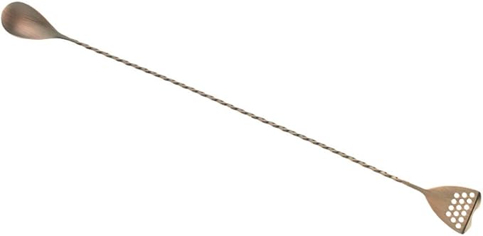 Barfly Bar Spoon with Strainer End, 15 3/4" (40.0 Cm), Antique Copper