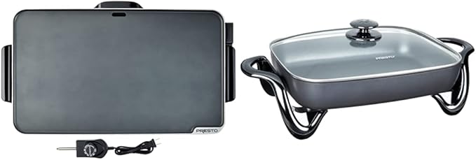 Presto 22-Inch Electric Griddle + Skillet Bundle