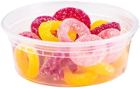 EDI [8 OZ, 50 Sets] Plastic Deli Food Storage Containers with Airtight Lids | Microwave-, Freezer-, Dishwasher-Safe | BPA Free | Heavy-Duty | Meal Prep | Leakproof | Recyclable
