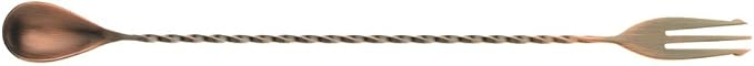 Barfly Bar Spoon, Fork End 12 3/8" (31.5 cm), Antique Copper