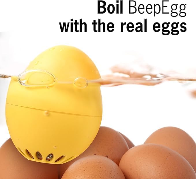 BrainStream BeepEgg Basic - Egg Timer with Musical Alerts, Plays Tunes When Eggs Reach Doneness - Works for All Egg Sizes, Fun & Reliable Kitchen Gadget, Made in Germany (Nightblue)