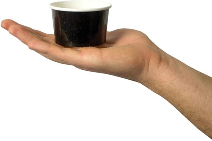 UNIQ [1,000 Count] Perfect for Halloween Black Paper Ice Cream Cups - 4 oz Small Dessert Bowls! Frozen Dessert Supplies