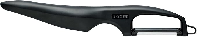 Kyocera Advanced Ceramic Vertical Double Edge Blade Peeler, Black