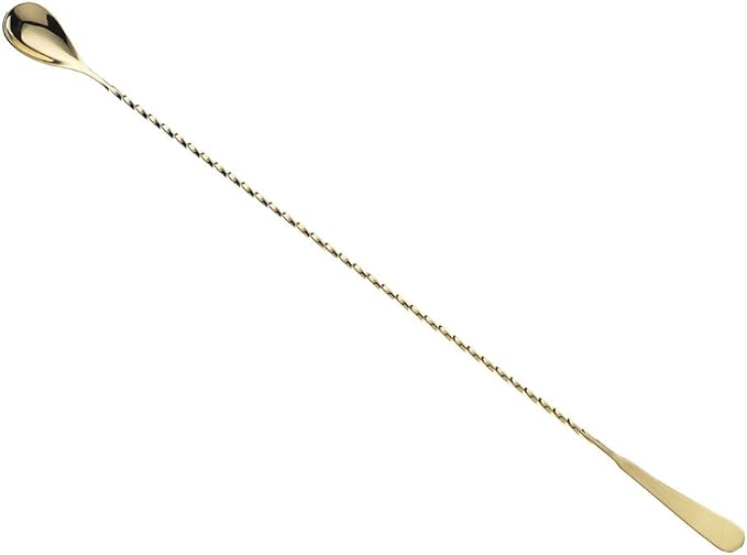 Barfly Standard Bar Spoon, Japanese Style 17 1/8" (43.5 Cm), Gold