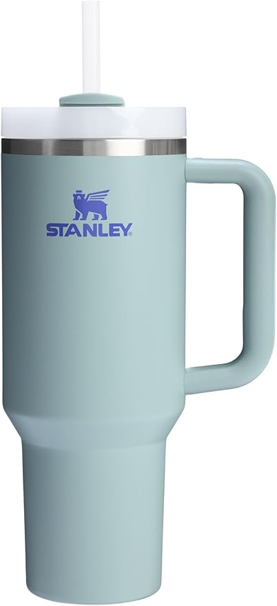 STANLEY Quencher H2.0 Tumbler with Handle and Straw 40 oz | Flowstate 3-Position Lid | Cup Holder Compatible for Travel | Insulated Stainless Steel Cup | BPA-Free | Exclusive Blue Cactus