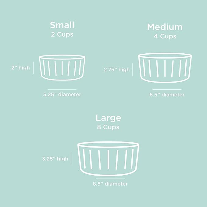 Waggo Ripple Ceramic Dog Bowl for Medium and Large Breeds - Modern with Matte Finish, Heavyweight Durable Pet Food and Water Dish Crock, Dishwasher Safe (Large, White)