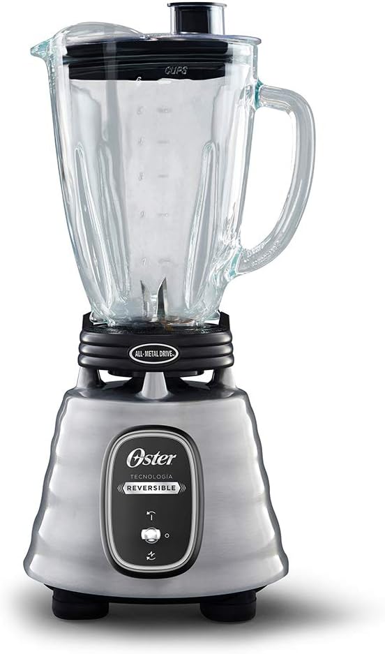 Classic blender Oster reversible chrome glass jar BLSTBESTE013