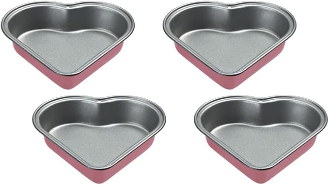 Cuisinart CMBM-4HRT1PK 4-pc Mini Heart Pan Set (Pink)