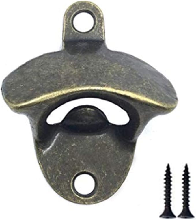 20 Pack Bottle Opener Wall Mounted, Vintage Beer Bottle Opener with Screws for Bars KTV Hotels Homes, (Bronze)