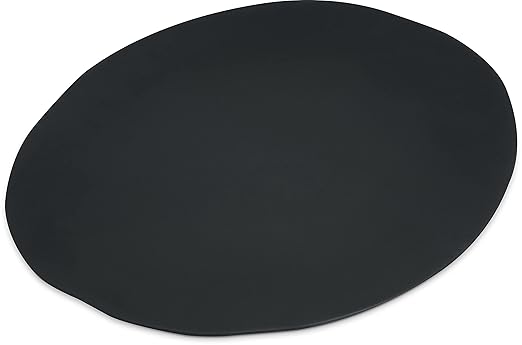 Carlisle FoodService Products Ridge Reusable Plate Rimless Plate for Home and Restaurant, Melamine, 11 Inches, Slate, (Pack of 12)