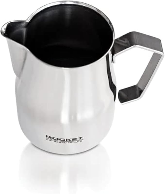 Rocket Espresso 18/10 Stainless Steel Frothing Pitcher | 12oz | (Polished Stainless)