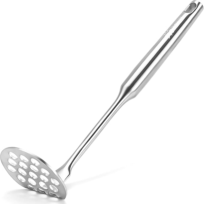 Small Avocado Masher - Stainless Steel Potato Masher，Mashed Potato Masher Kitchen Tool，Heavy Duty，8.7" Mini Bean Smasher for Vegetables & Fruits - Effortless Guacamole Preparation, Dishwasher Safe