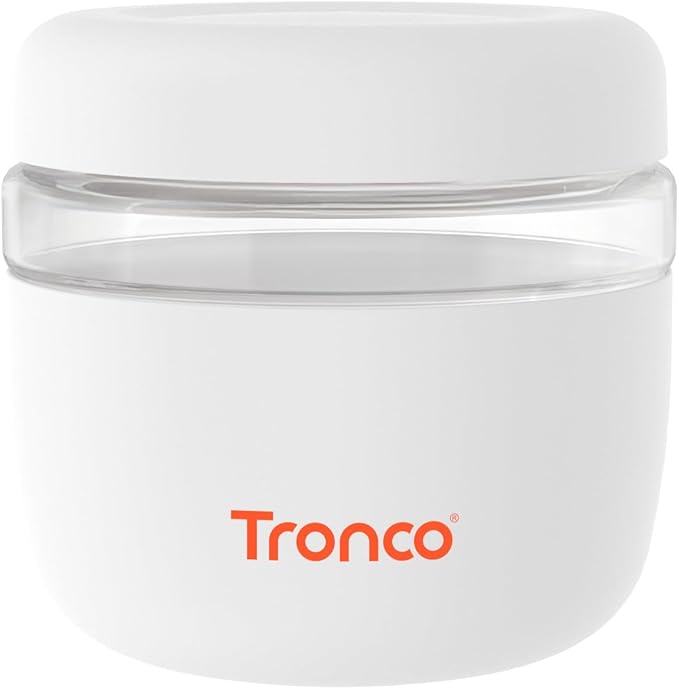 Tronco 24 oz Glass Lunch Bowl Container with Lid, Glass Food Containers, Leak & Spill Proof, Soup & Stew Food Storage Salad, Yogurt, Meal Prep, Airtight, Reusable, Dishwasher Safe, BPA-Free, Set of 1