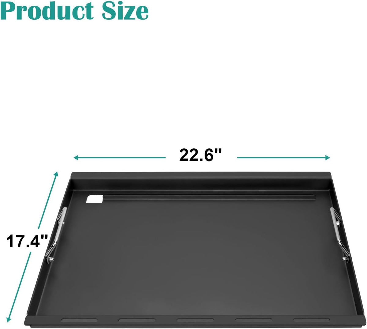 Full-Size Griddle Inserts for Weber Spirit & Spirit II 300 Series, Flat Top Grill Griddle for Weber Spirit S-310 S-320 E-310 E-320 GS4 Spirit II E-310, Rectangular Griddle Replace for 6787