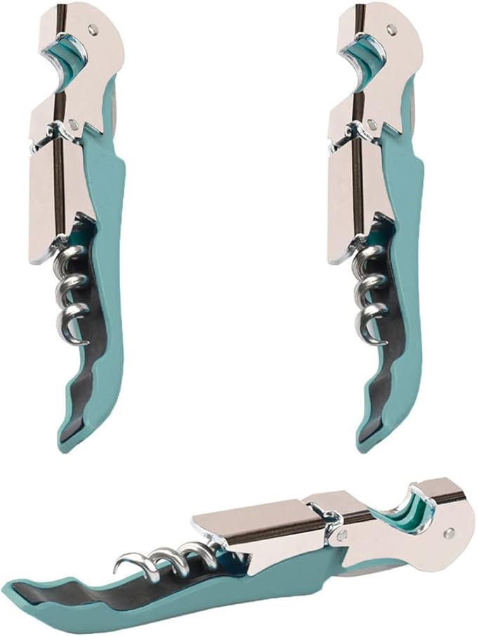 Professional Waiter Corkscrew Wine Openers Set, Heavy Duty Stainless Steel Hinges Wine Key for Restaurant Waiters, Sommelier, Bartenders