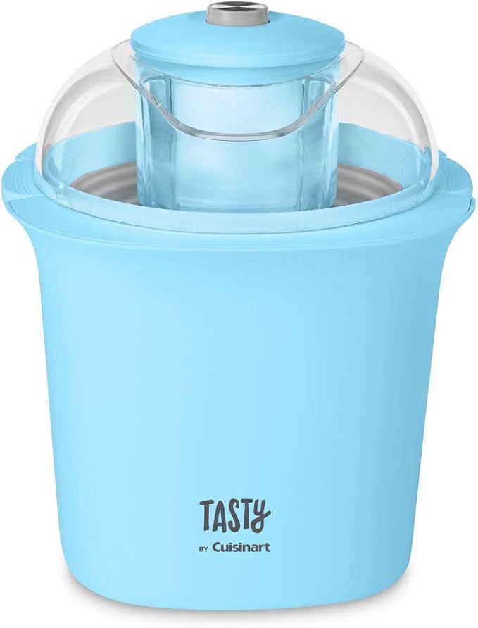 Tasty by Cuisinart ICM100TBL Ice Cream Maker, 8.71"(L) x 8.71"(W) x 10.49"(H), Blue