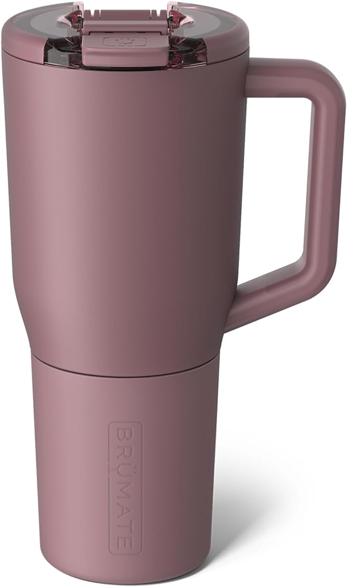 BrüMate Müv - 35oz 100% Leak Proof Insulated Coffee Mug with Handle & Lid - Stainless Steel Coffee Travel Mug - Double Walled Coffee Cup (Rose Taupe)