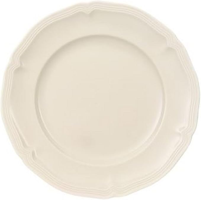 Villeroy & Boch Manoir Bread and Butter Plate, Premium Porcelain, Made in Germany, 6.75 in, White