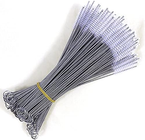 100Pack Drinking Straw Cleaner Brush .Extra Long 9.3 inch Pipe Cleaners, Straw Cleaning Brush for Tumbler, Sippy Cup, Bottle and Tube,230x10mm Reusable Metal Straw Cleaning Brush in Bulk(100Pack)