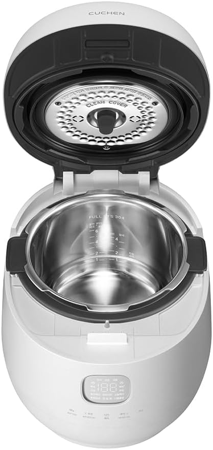 CRH-TWS1010PWUS, Full Stainless Inner Pot, Induction Heating Dual Pressure Rice Cooker,10 Person, 10-cup, 2.28 Quarts (uncooked), 20-cup, 4.56 Quarts (cooked), Dual Pressure Low and Hi, Auto Steam Clean, Slow Cooker, Steam Cooker