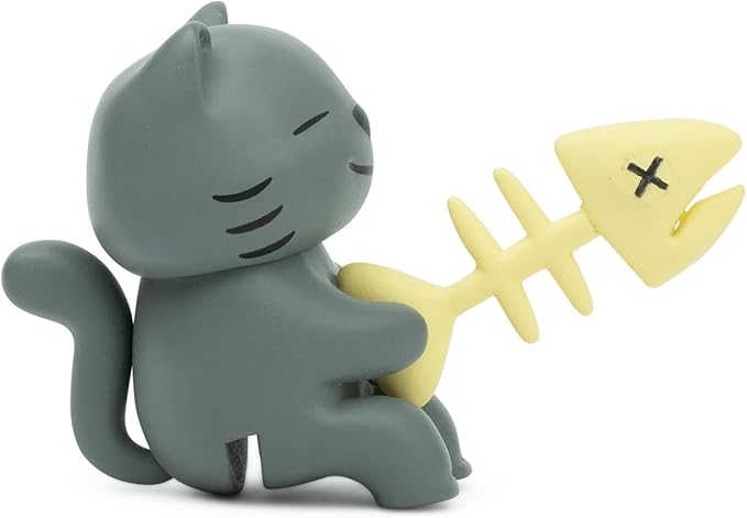 Tea Mates - 1pc Cute Fishing Cat - Tea Bag Holder and String Rest - Tea Accessory for Cup and Mug - Unique Funny Novelty Toy Gift Idea - Animal Figurine Drink Marker
