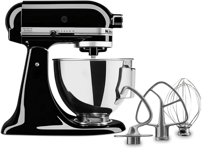 Kitchen Aid Tilt-Head Stand Mixer 4.5 Quart KSM85PBOB, Onyx Black