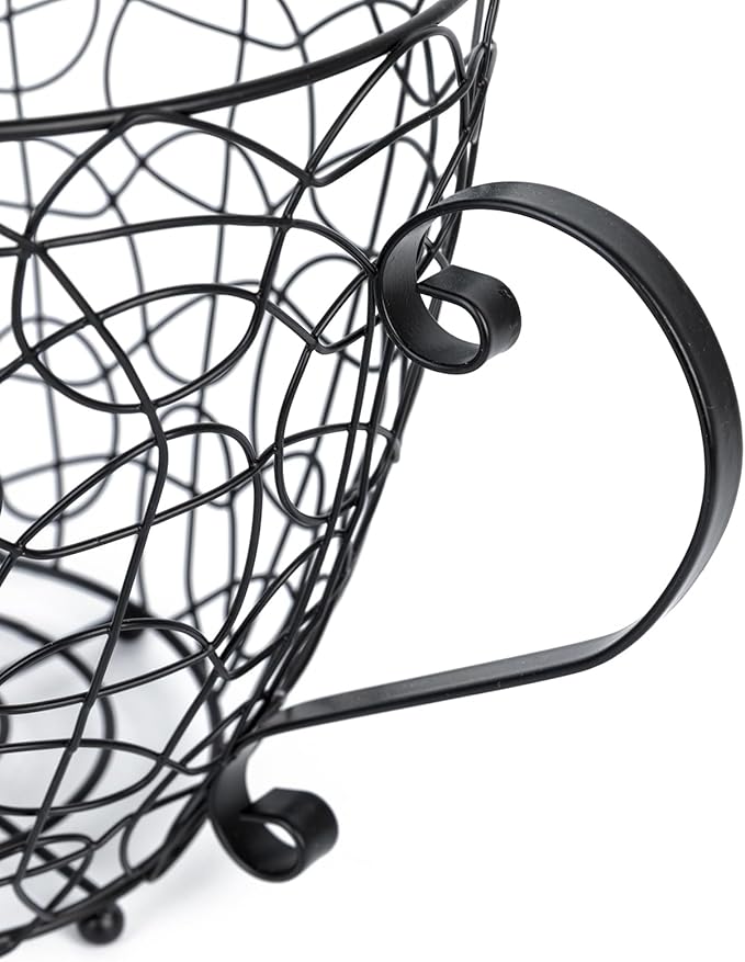Coffee Pod Holder, Super Large Capacity Capsule Basket for KCup, XL Metal K Cup Storage,Coffee Bar Organizer for Kitchen Dinning Room Office Home Cafe Hotel (Black)