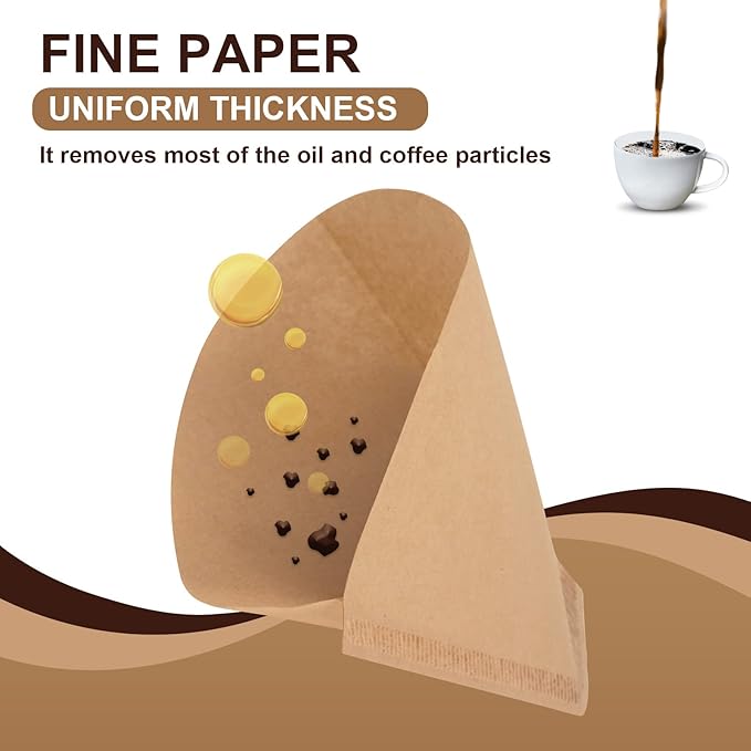 Disposable Coffee Paper Filters, 100 Pcs #4 Cone Replacement Filter for Ninja Coffee Maker