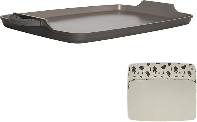 Goodful All-in-One Double Burner Griddle, Ceramic Nonstick, Durable Cast Aluminum, Oven Safe and Dishwasher Safe, Made without PFAS, PFOA, PFOS & PTFE, 18-Inch x 11-Inch, Graphite