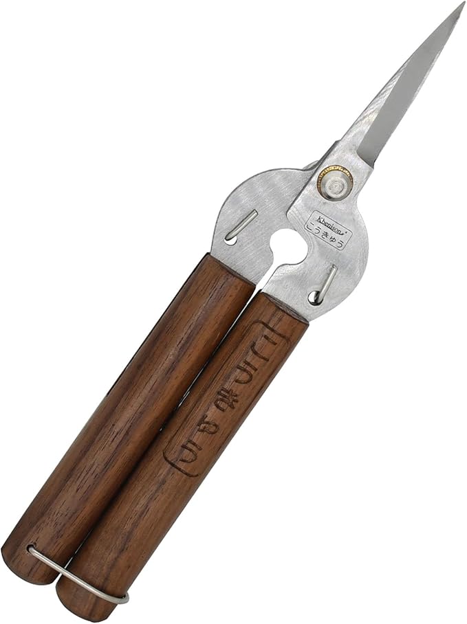 Razor Sharp Pruning Shears for Gardening, Garden Shears Carbon Steel Blade, Precision garden scissors Walnut Wood handle, 6.8” Garden Snips for Trimming Fruits, Vegetables, Flowers, Buds, Bonsai