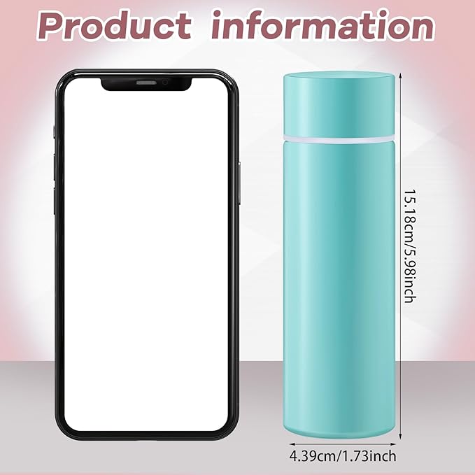 Irenare 5oz Mini Water Bottle Mini Insulated Stainless Steel Bottle Purse Water Bottle Cute Leak Proof Flask Keeps Drink Cold and Hot for Purse Women(White, Pink, Purple, Blue,4 Pieces)