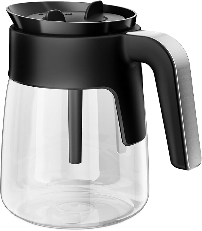 12 Cup Coffee Pot Replacement for Ninja Coffee Maker CFP101 CFP201 CFP301 CFN601 CFP250A CFP300 CFP307, Glass Carafe Replacement with Brew-Through Lid, Ninja Coffee Pot Replacement with Sturdy Handle