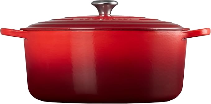 Le Creuset Enameled Cast Iron Signature Round Dutch Oven, 13.25 qt., Cerise
