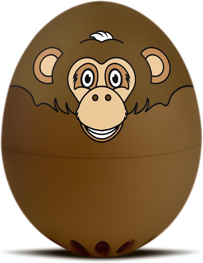 Monkey BeepEgg – Egg Timer for Boiling Eggs – Musical Egg Cooker for Soft, Medium, Hard Boiled Eggs – Food Safe – Singing Floating Egg Timer – Egg Cooker for 3 Levels of Doneness - Brainstream