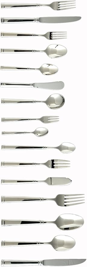 Fortessa Bistro 18/10 Stainless Steel Flatware Serving Spoon, 8.9-Inch,Silver