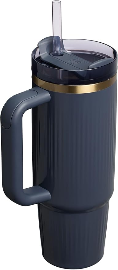 STANLEY Quencher H2.0 Tumbler with Handle and Straw 30 oz | Flowstate 3-Position Lid | Cup Holder Compatible for Travel | Insulated Stainless Steel Cup | BPA-Free | Fluted Twilight