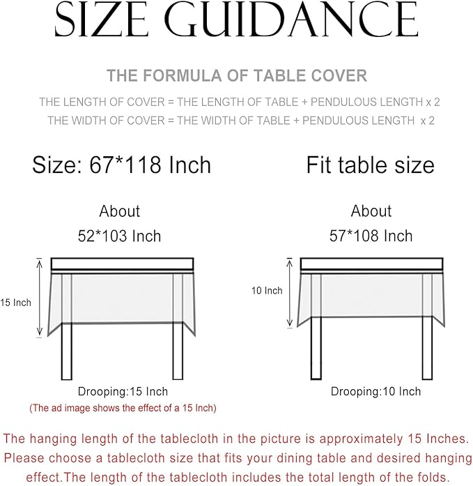 patdrea Designer French Table Cloth for Rectangle Table,Vintage Green Linen Birds and Leaves Pattern Tablecloths,Dacorative Cover Kitchen Dining,Christmas,Thanksgiving,Party,67"x118"-Warbler