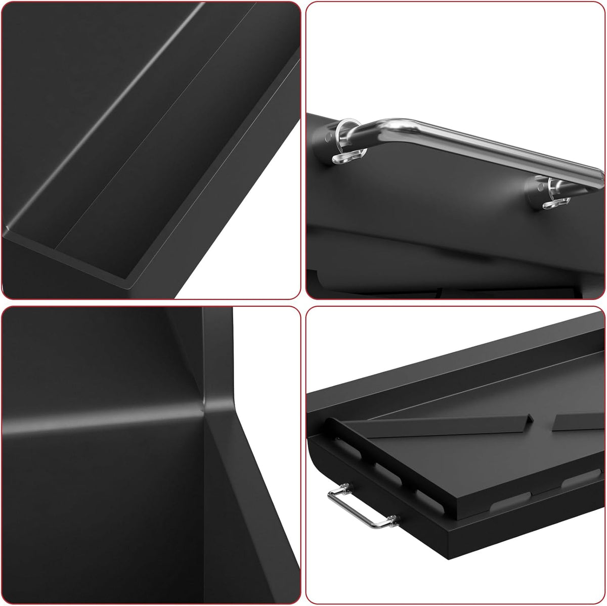 Griddle for Gas Grill, 25" x 16" Flat Top Grill Plate for BBQ Gas Stove Charcoal, Nonstick Coating Cooking Flat Top Griddle Plate Insert for Camping Tailgating