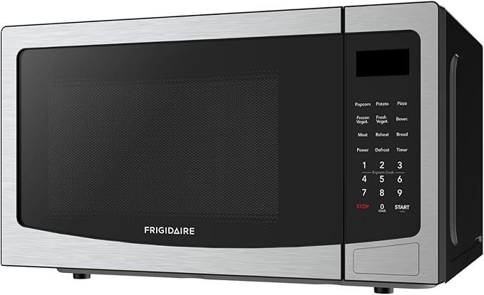 FRIGIDAIRE 1.1 Cu Ft Stainless Steel Countertop Microwave Oven, Multi Function, Programmable, 1000W, residential kitchen, Stainless