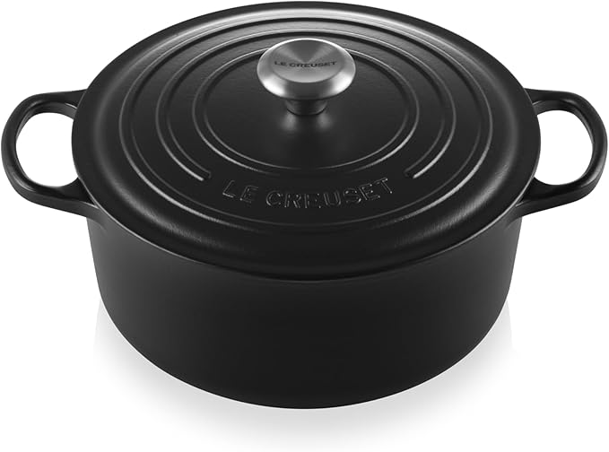 Le Creuset Enameled Cast Iron Signature Round Dutch Oven, 5.5 qt., Licorice