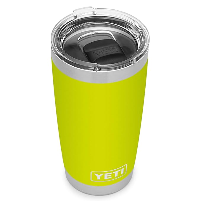 YETI Rambler 20 oz Tumbler, Stainless Steel, Vacuum Insulated with MagSlider Lid, Chartreuse