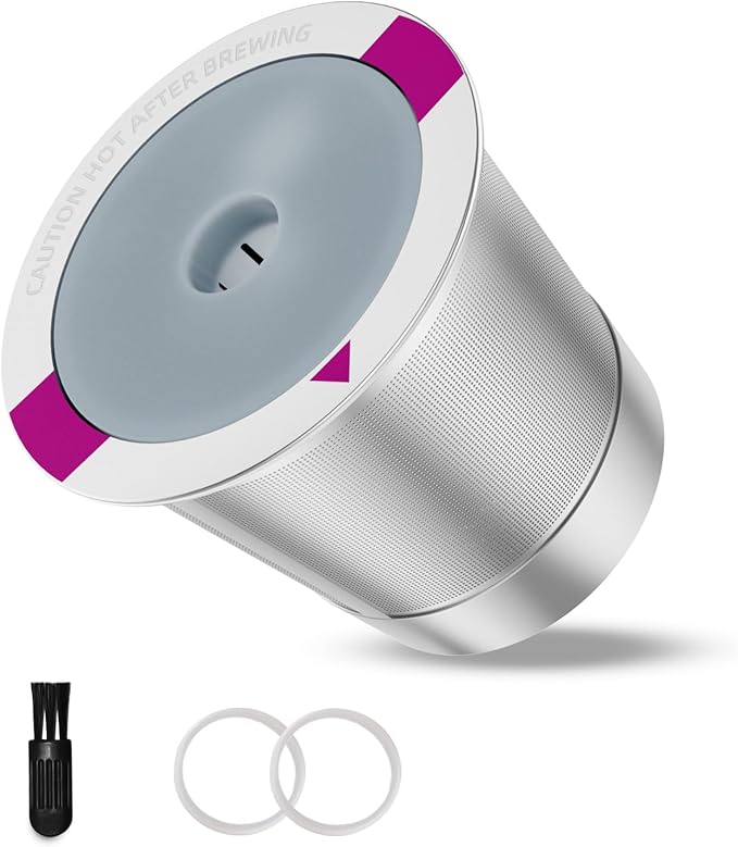 1 Pack Reusable K Cup Coffee Pods, Stainless Steel Refillable K Cup Coffee Filters for Keurig 1.0 and 2.0 Coffee Makers