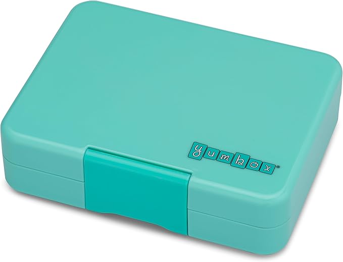 Yumbox Snack Box - 3 Compartment - Leakproof Bento Lunch Box for Kids (Miami Rainbow)