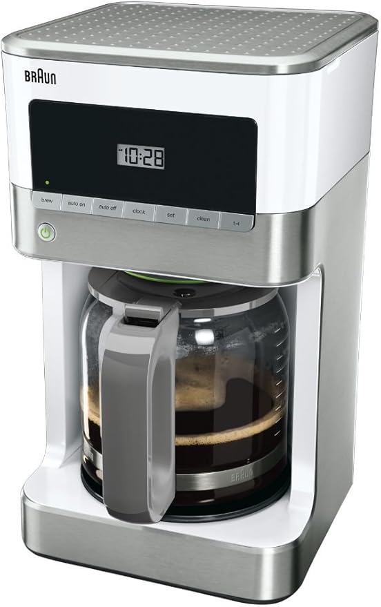Braun KF6050WH BrewSense Drip Coffee Maker, White