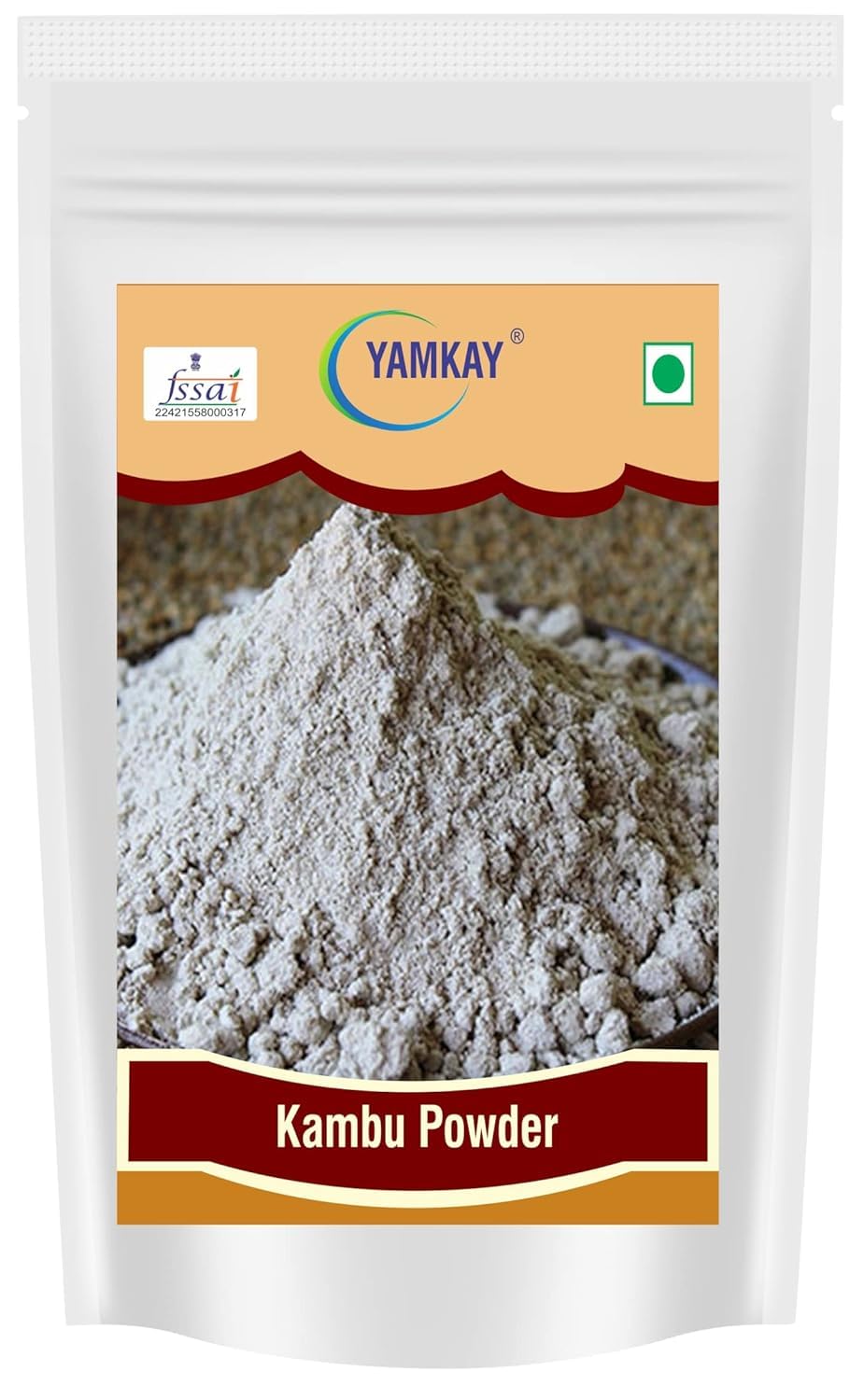 Yamkay Pearl Millet Flour (Bajra Atta) - Naturally Gluten-Free Bajra Flour & Kambu Flour, High-Fiber, Nutritious Grain for Healthy Cooking & Baking (300 GM)