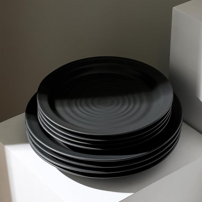 Stone Lain Orbit 16-Piece Dinnerware Set Stoneware, Charcoal